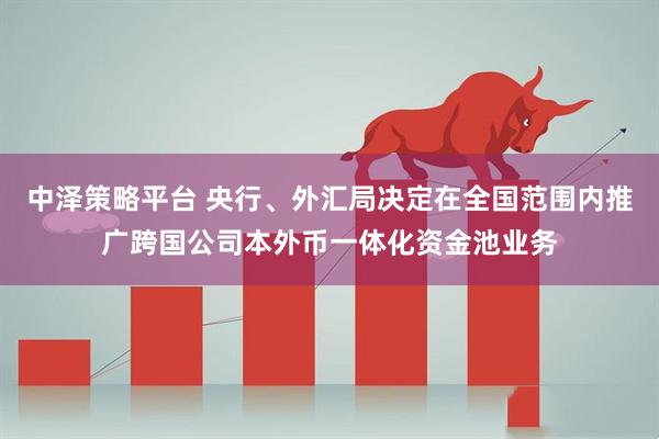 中泽策略平台 央行、外汇局决定在全国范围内推广跨国公司本外币一体化资金池业务
